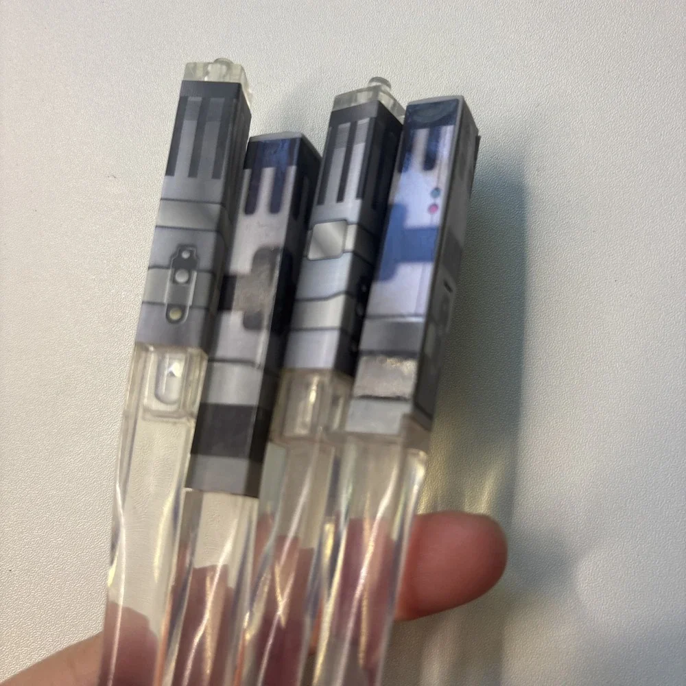 Star Wars Lightsaber Clear Chopsticks Reusable Plastic Utensils Set of 4 READ